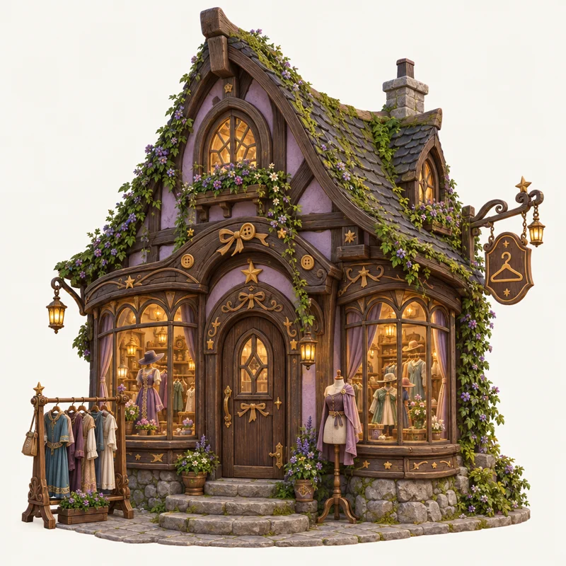 Concept art of the TaleShake boutique storefront